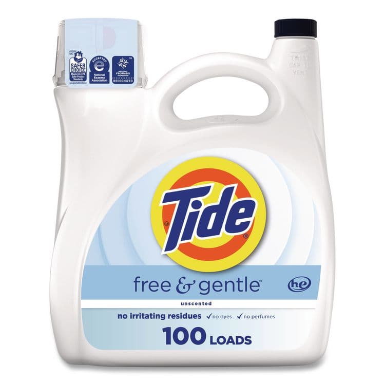 PROCTER & GAMBLE Free and Gentle Liquid Laundry Detergent, HE Compatible, 100 Loads, 132 oz Bottle, 4/Carton (PGC12140) thumbnail 2