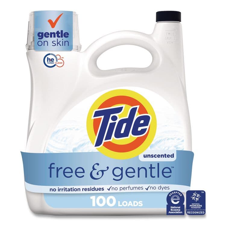 PROCTER & GAMBLE Free and Gentle Liquid Laundry Detergent, HE Compatible, 100 Loads, 132 oz Bottle, 4/Carton (PGC12140) thumbnail 4