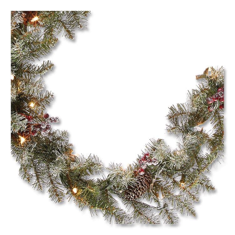 NATIONAL TREE COMPANY Pre-Lit Dunhill Fir Garland, AC Powered, Clear Incandescent Lights, 108" Long, Green (NTTDUF3009A1) thumbnail 3