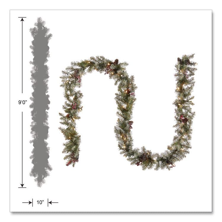 NATIONAL TREE COMPANY Pre-Lit Dunhill Fir Garland, AC Powered, Clear Incandescent Lights, 108" Long, Green (NTTDUF3009A1) thumbnail 4