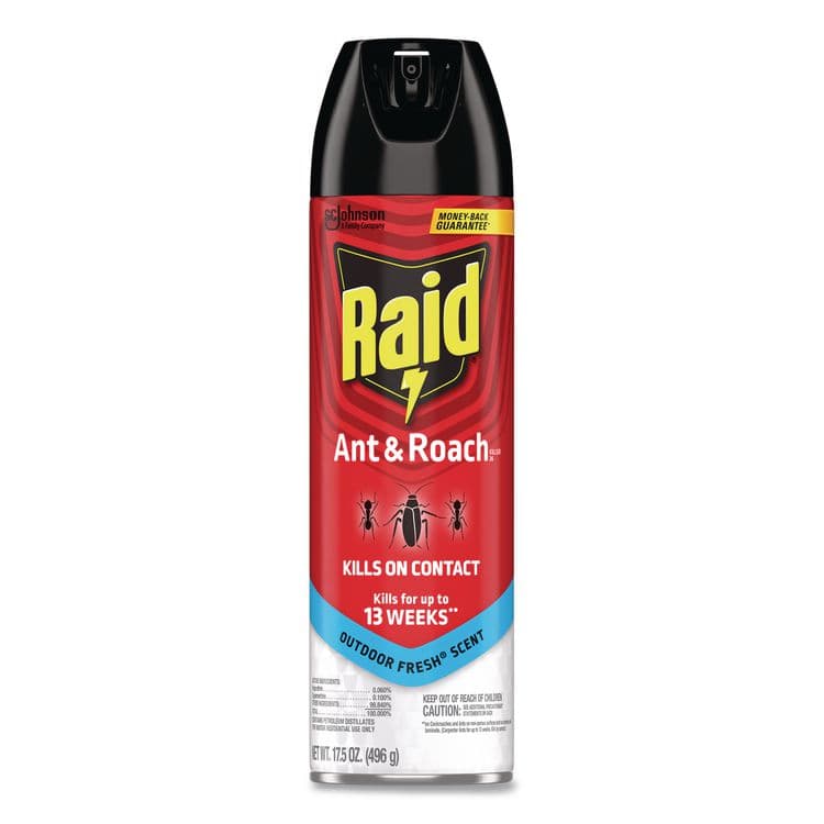 SC JOHNSON Ant and Roach Killer, 17.5 oz Aerosol Spray, Outdoor Fresh (SJN366000EA)