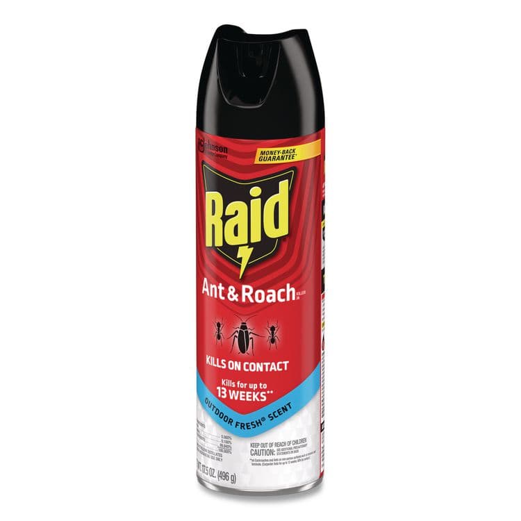 SC JOHNSON Ant and Roach Killer, 17.5 oz Aerosol Spray, Outdoor Fresh (SJN366000EA) thumbnail 4