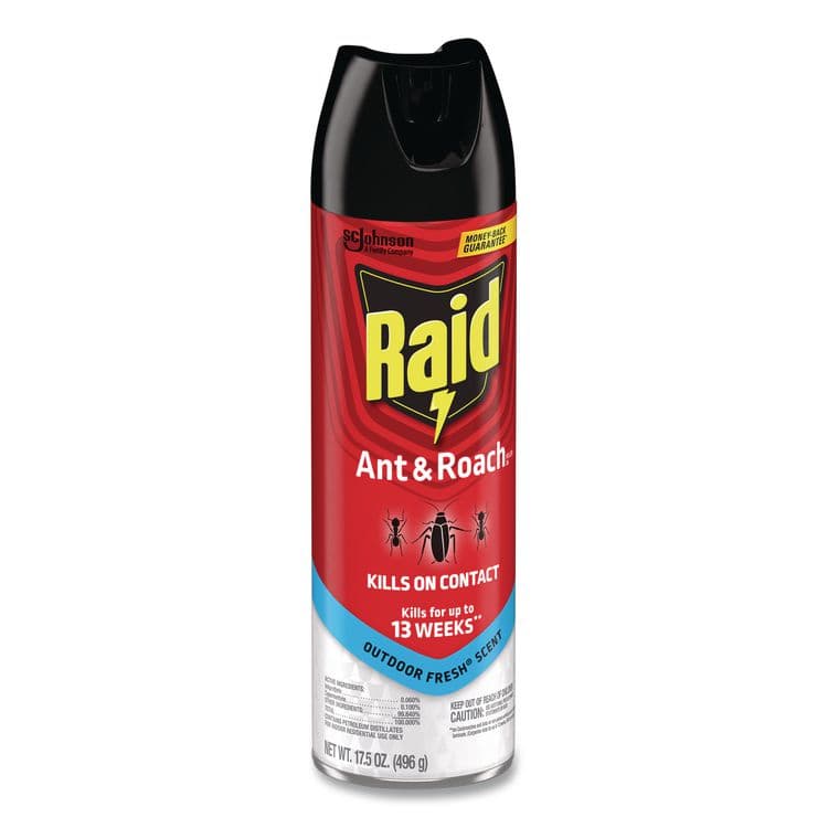 SC JOHNSON Ant and Roach Killer, 17.5 oz Aerosol Spray, Outdoor Fresh, 12/Carton (SJN386220) thumbnail 3