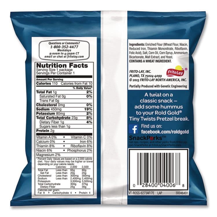 FRITO-LAY, . Tiny Twists Pretzels, 1 oz Bag, 88/Carton (LAY32430) thumbnail 3