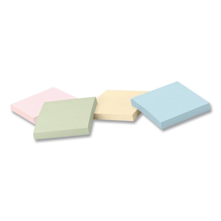 3M/COMMERCIAL TAPE DIV. Self-Stick Notes, 3" x 3", Assorted Pastel Colors, 100 Sheets/Pad, 12 Pads/Pack (MMM6549A) thumbnail 3