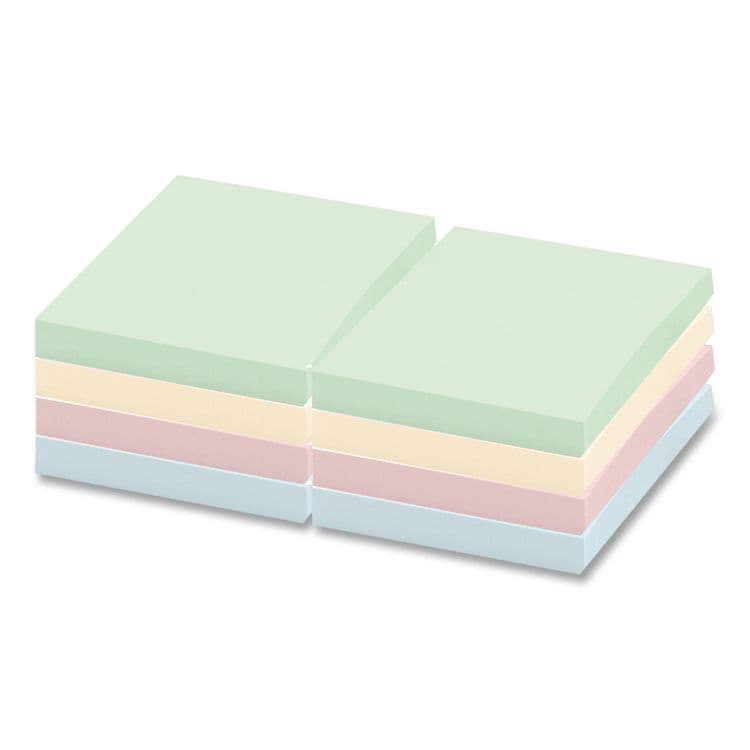 3M/COMMERCIAL TAPE DIV. Self-Stick Notes, 3" x 3", Assorted Pastel Colors, 100 Sheets/Pad, 12 Pads/Pack (MMM6549A) thumbnail 4