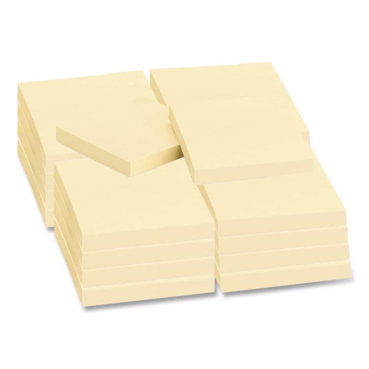 3M/COMMERCIAL TAPE DIV. Self-Stick Notes, 3" x 3", Yellow, 100 Sheets/Pad, 18 Pads/Pack (MMM654918PK) thumbnail 4