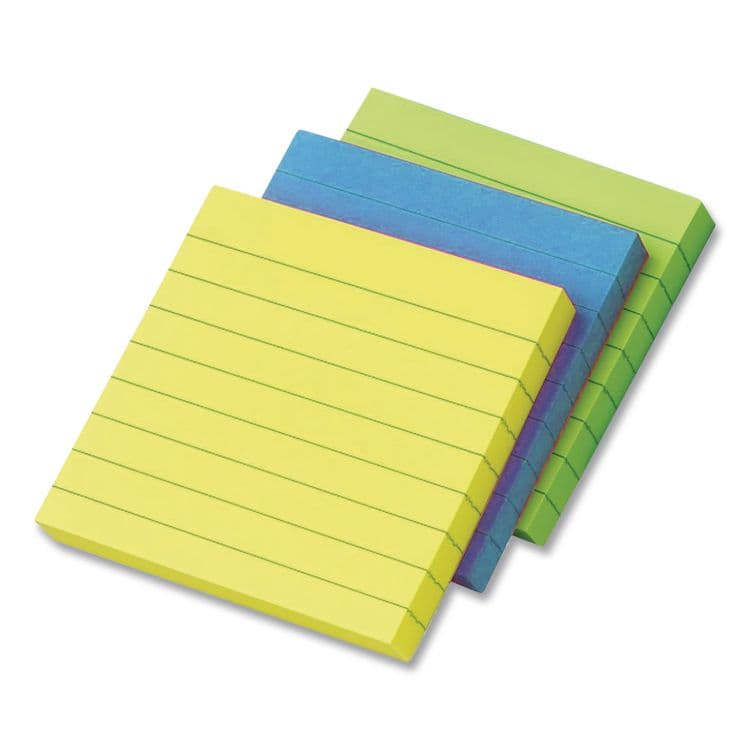 3M/COMMERCIAL TAPE DIV. Original Pads in Floral Fantasy Collection Colors, Note Ruled, 4" x 4", 200 Sheets/Pad, 3 Pads/Pack (MMM6753AUL) thumbnail 3