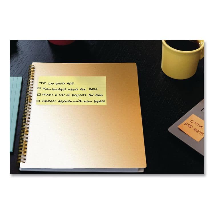 3M/COMMERCIAL TAPE DIV. Original Pads in Canary Yellow, Value Pack, 3" x 5", 100 Sheets/Pad, 24 Pads/Pack (MMM65524VAD) thumbnail 3