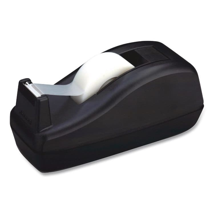 3M/COMMERCIAL TAPE DIV. Deluxe Desktop Tape Dispenser, Heavily Weighted, Attached 1" Core, Black (MMMC40BK) thumbnail 3