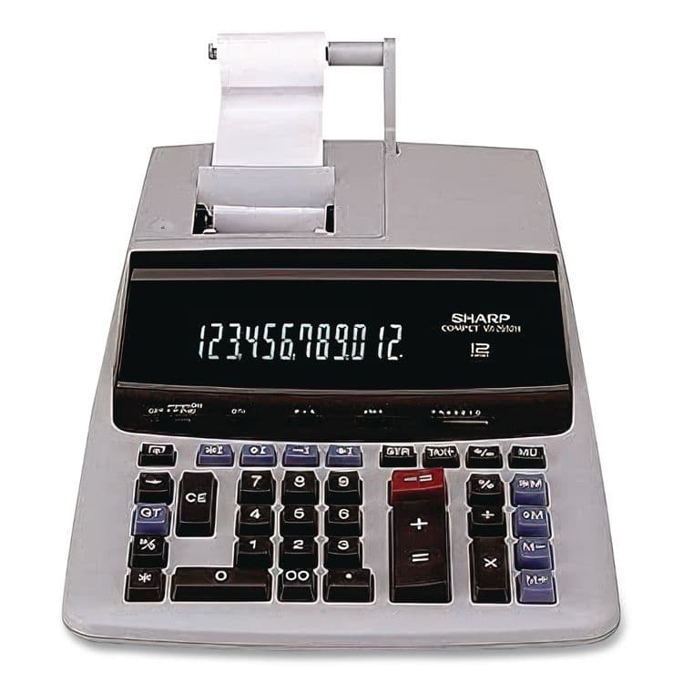 SHARP ELECTRONICS VX2652H Two-Color Printing Calculator, Black/Red Print, 4.8 Lines/Sec (SHRVX2652H) thumbnail 2