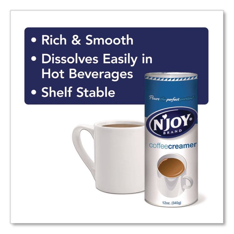 SUGAR FOODS CORPORATION Non-Dairy Coffee Creamer, Original, 12 oz Canister (NJO90780) thumbnail 3
