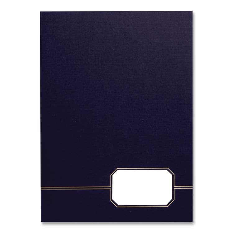 TOPS BUSINESS FORMS Monogram Executive Twin Pocket Folders, Accommodates (80) 11 x 8.5 Sheets, Blue/Gold, 4/Pack (OXF04162) thumbnail 3