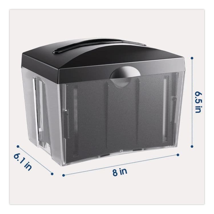 MORCON Valay Table Top Napkin Dispenser, 6 x 6.5 x 8, Black (MORNT222) thumbnail 2