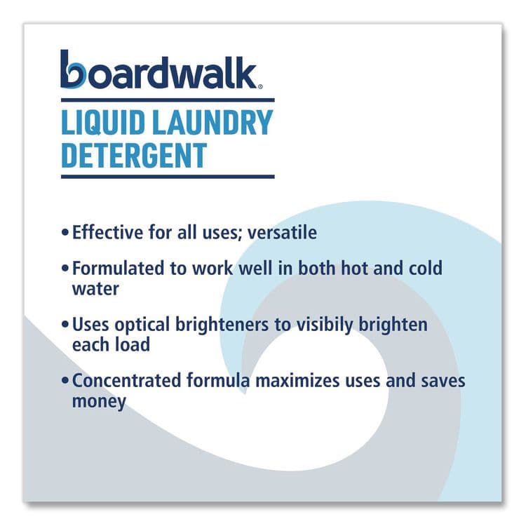 BOARDWALK Liquid Laundry Detergent, Fresh and Clean Scent, 1 gal Bottle, 4/Carton (BWK4851) thumbnail 3