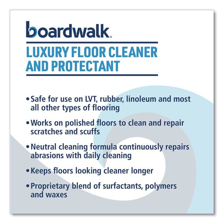 BOARDWALK Luxury Floor Cleaner and Protectant, Lemon Scent, 1 gal Bottle, 4/Carton (BWK4854) thumbnail 3