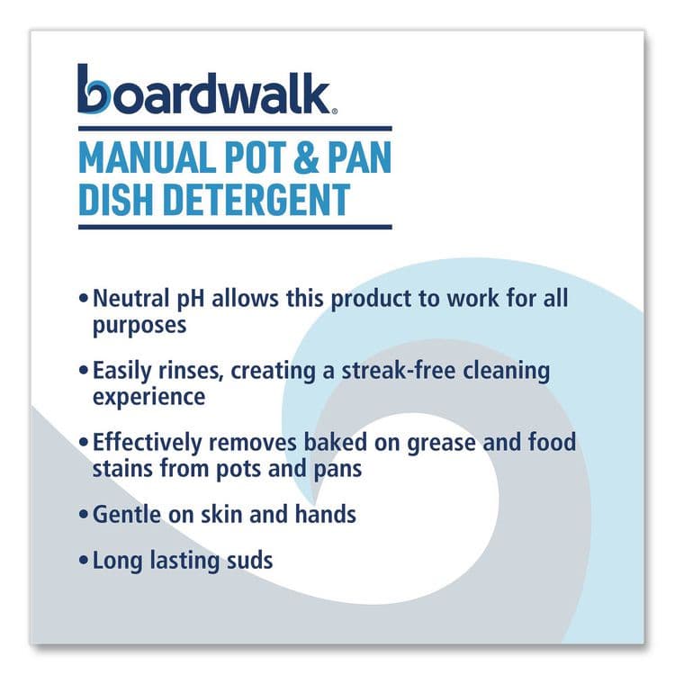BOARDWALK Manual Pot and Pan Dish Detergent, Fresh Breeze Scent, 38 oz Bottle, 8/Carton (BWK4856) thumbnail 3