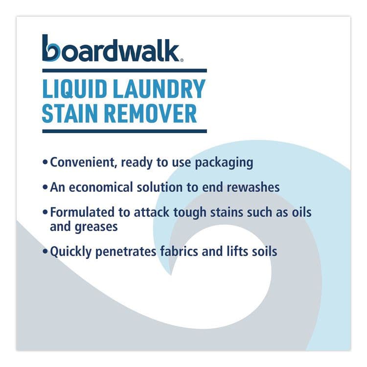 BOARDWALK Liquid Laundry Stain Remover, Fresh and Clean Scent, 32 oz Bottle, 6/Carton (BWK4852) thumbnail 3