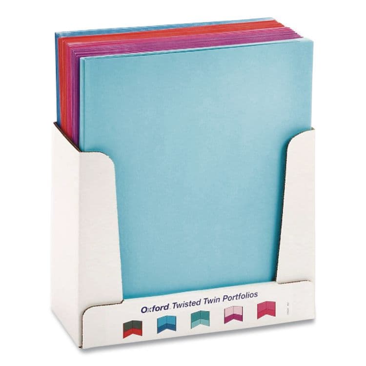 TOPS BUSINESS FORMS Twisted Twin Pocket Folder, Accommodates (100) 11 x 8.5 Sheets, Assorted Colors, 10/Pack (OXF51274) thumbnail 2