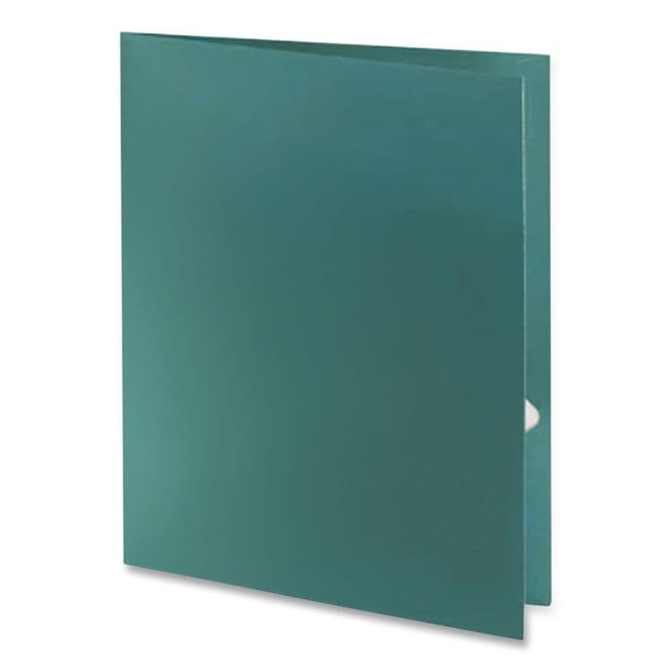 TOPS BUSINESS FORMS Metallic Laminated Twin Pocket Folders, Accommodates (100) 11 x 8.5 Sheets, Teal, 25/Box (OXF5049561) thumbnail 2