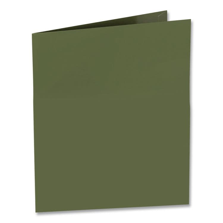 TOPS BUSINESS FORMS Metallic Laminated Twin Pocket Folders, Accommodates (100) 11 x 8.5 Sheets, Green, 25/Box (OXF5049560) thumbnail 4