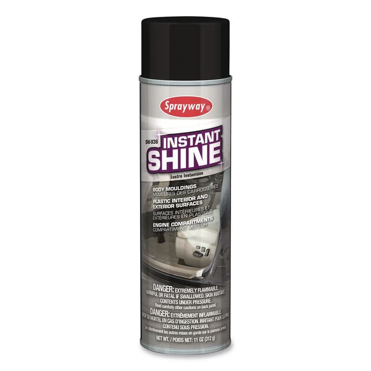 PLZ CORP Instant Shine Silicone Spray, 12 oz Aerosol Can, 12/Carton (CGCSW936) thumbnail 2