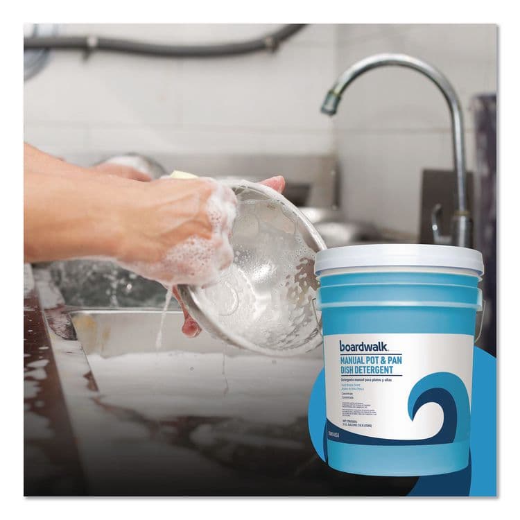 BOARDWALK Manual Pot and Pan Dish Detergent, Fresh Breeze Scent, 5 gal Pail (BWK4858) thumbnail 2