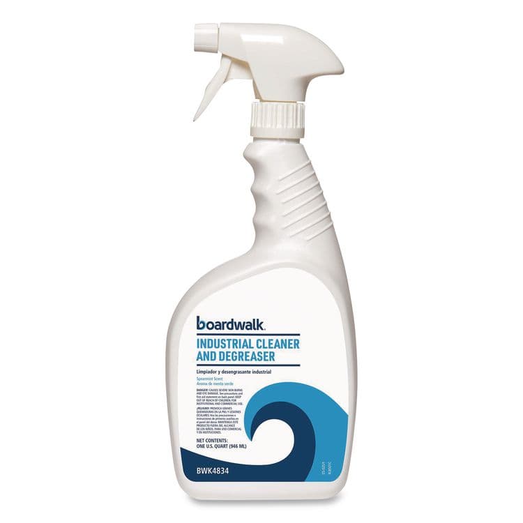 BOARDWALK Industrial Cleaner and Degreaser, Spearmint Scent, 32 oz Bottle, 12/Carton (BWK4834) thumbnail 2