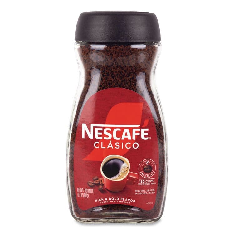 NESTLE Clasico Dark Roast Instant Coffee, 21 oz Jar, 2/Carton (GRR22002635) thumbnail 3