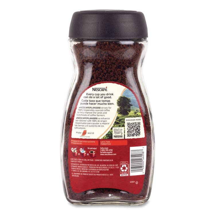 NESTLE Clasico Dark Roast Instant Coffee, 21 oz Jar, 2/Carton (GRR22002635) thumbnail 4