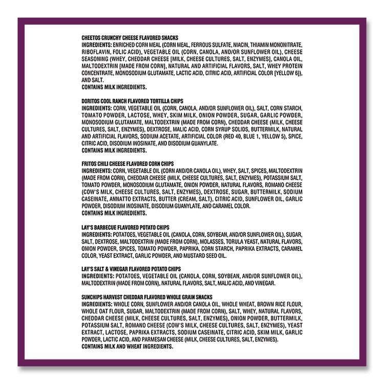 FRITO-LAY, . Flavor Mix Variety Pack, Assorted Flavors, 1 oz Bag, 50 Bags/Carton (GRR22002671) thumbnail 4