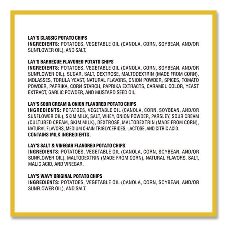 FRITO-LAY, . Potato Chip Variety Mix, Assorted Flavors, 1.5 oz Bag, 30 Bags/Carton (GRR22002672) thumbnail 4