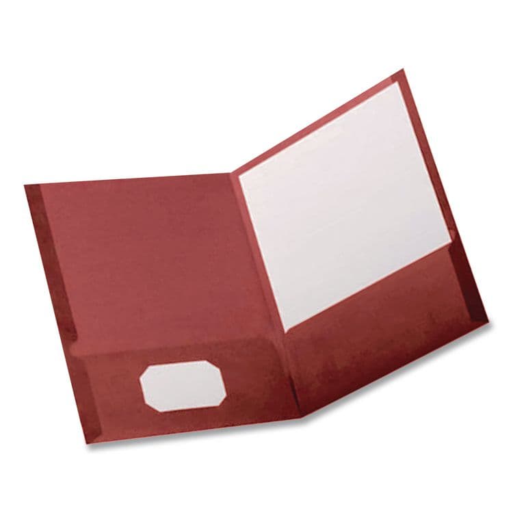 TOPS BUSINESS FORMS Linen Twin-Pocket Folder, Accommodates (100) 11 x 8.5 Sheets, Burgundy, 25/Box (OXF53441) thumbnail 3