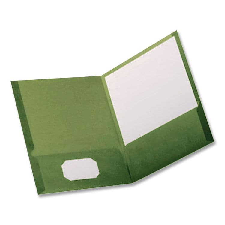 TOPS BUSINESS FORMS Linen Twin-Pocket Folder, Accommodates (100) 11 x 8.5 Sheets, Hunter Green, 25/Box (OXF53434) thumbnail 2