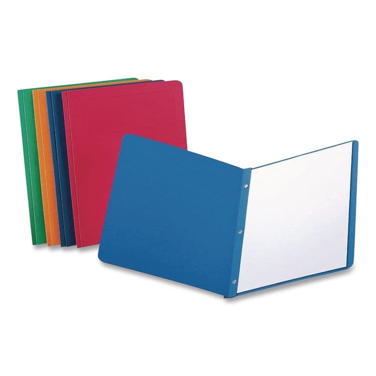 TOPS BUSINESS FORMS Title Panel and Border Front Report Cover, Three-Prong Fastener, 0.5" Capacity, 8.5 x 11, Assorted/Assorted, 25/Box (OXF52513) thumbnail 3