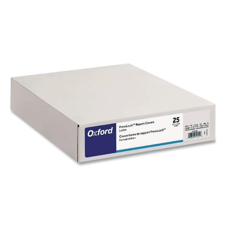 TOPS BUSINESS FORMS PressLock Report Cover, Two-Prong Fastener, 3" Capacity, 8.5 x 11, Black/Black, 25/Box (OXF5730105) thumbnail 4