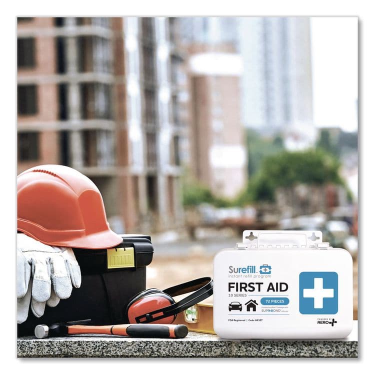 AERO HEALTHCARE 10 Series First Aid Kit, 72 Pieces, Metal Case (AOHAK10T) thumbnail 4