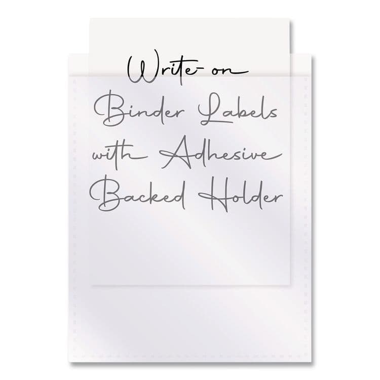 C-LINE PRODUCTS, Self-Adhesive Ring Binder Label Holders, Top Load, 2.25 x 3.63, Clear, 12/Pack (CLI70025) thumbnail 2