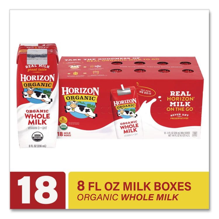 DANONE Shelf-Stable Whole Milk Boxes, 8 oz Box, 18/Carton (GRR22002680) thumbnail 2