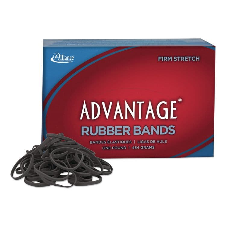 ALLIANCE RUBBER Multi-Purpose Rubber Band, Size 30, 0.04" Gauge, Black, 1 lb Box, 1,150 Bands/Box (ALL57305)
