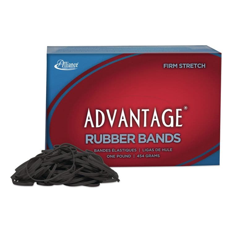 ALLIANCE RUBBER Advantage Classic Black Rubber Bands, Size 32, 0.04" Gauge, 1 lb Box, 700/Box (ALL57325)