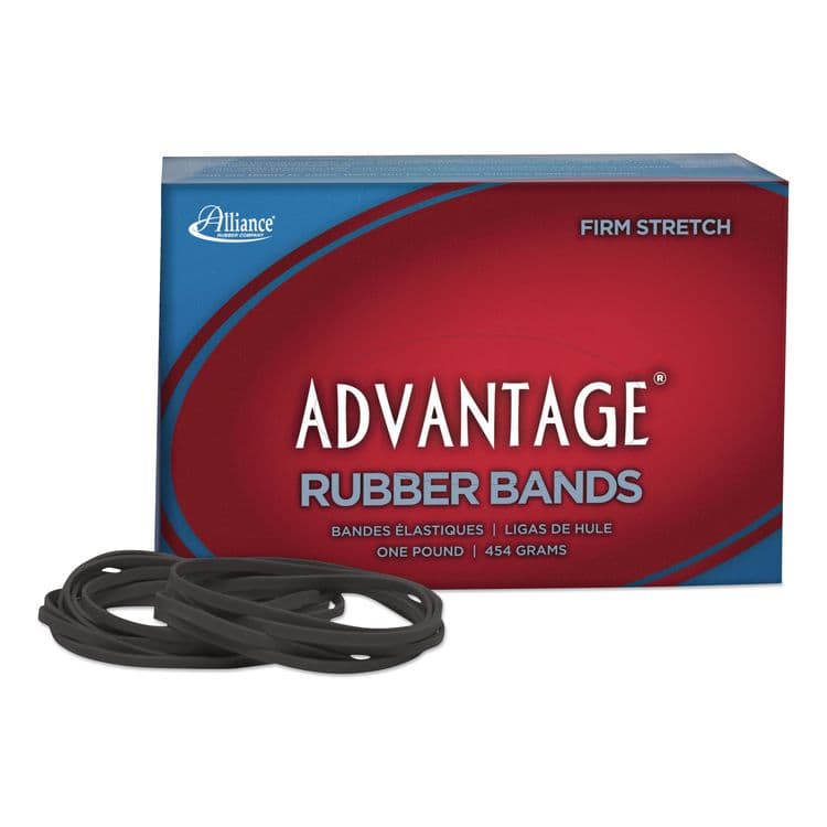 ALLIANCE RUBBER Advantage Classic Black Rubber Bands, Size 33, 0.04" Gauge, 1 lb Box, 600/Box (ALL57335)
