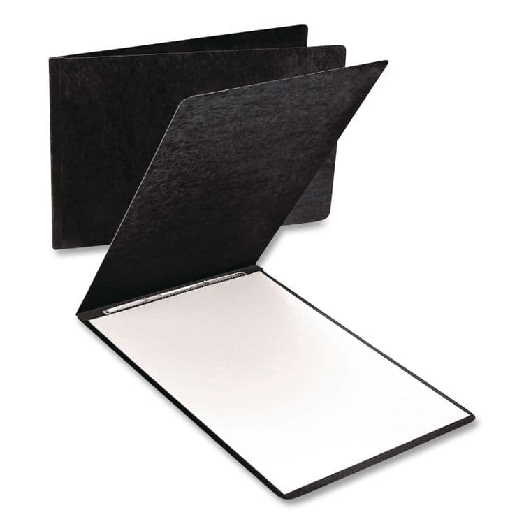 TOPS BUSINESS FORMS PressGuard Report Cover with Reinforced Top Hinge, Two-Prong Metal Fastener, 2" Capacity, 8.5 x 14, Black/Black (OXF71606) thumbnail 2