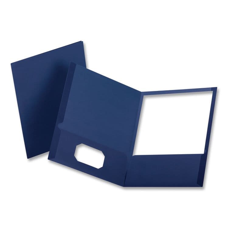 TOPS BUSINESS FORMS Twin-Pocket Folder, Accommodates (100) 11 x 8.5 Sheets, Blue, 25/Box (OXF57502) thumbnail 2