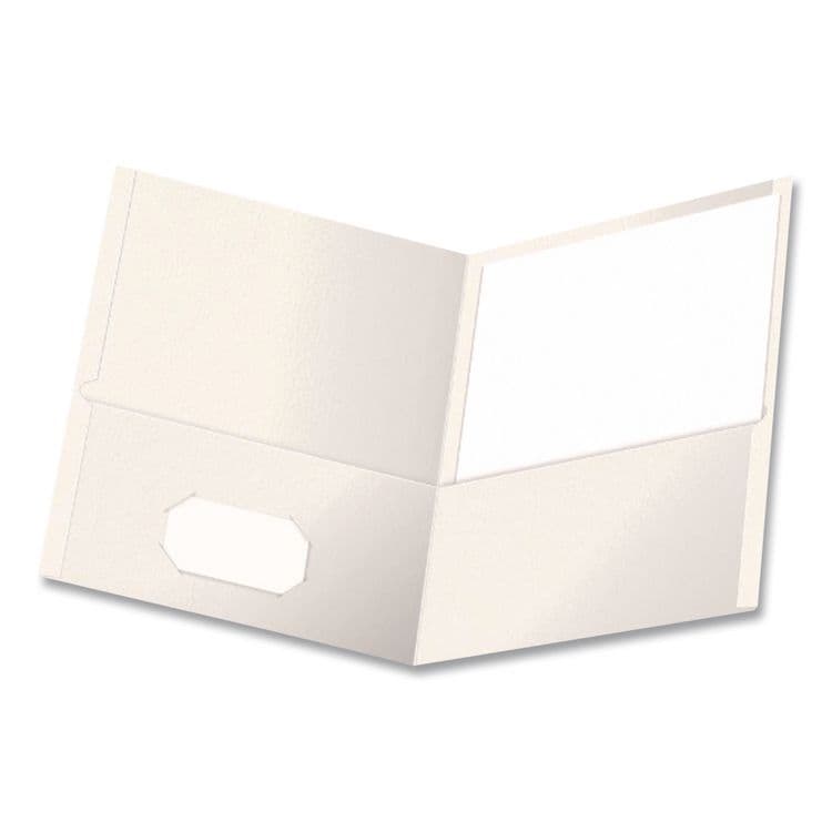 TOPS BUSINESS FORMS Twin-Pocket Folder, Accommodates (100) 11 x 8.5 Sheets, White, 25/Box (OXF57504) thumbnail 3