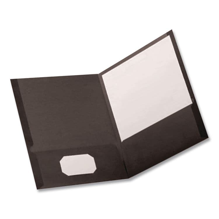 TOPS BUSINESS FORMS Twin-Pocket Folder, Accommodates (100) 11 x 8.5 Sheets, Black, 25/Box (OXF57506) thumbnail 3