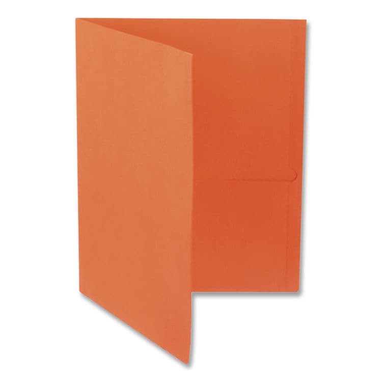TOPS BUSINESS FORMS Twin-Pocket Folder, Accommodates (100) 11 x 8.5 Sheets, Orange, 25/Box (OXF57510) thumbnail 4
