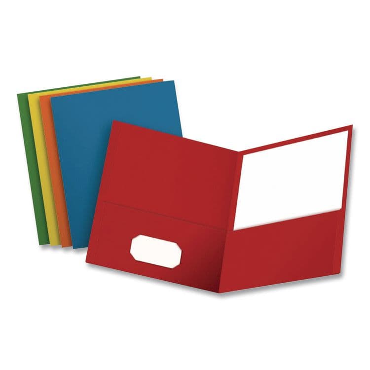 TOPS BUSINESS FORMS Twin-Pocket Folder, Accommodates (100) 11 x 8.5 Sheets, Assorted Colors, 25/Box (OXF57513) thumbnail 2