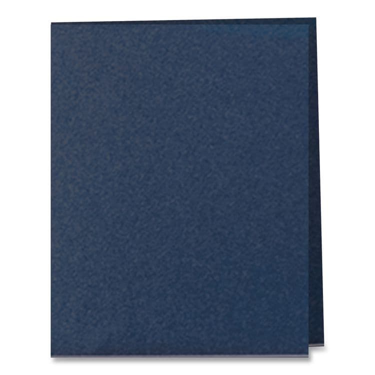 TOPS BUSINESS FORMS Leatherette Two Pocket Portfolio, 8.5 x 11, Blue/Blue, 10/Pack (OXF57572) thumbnail 4