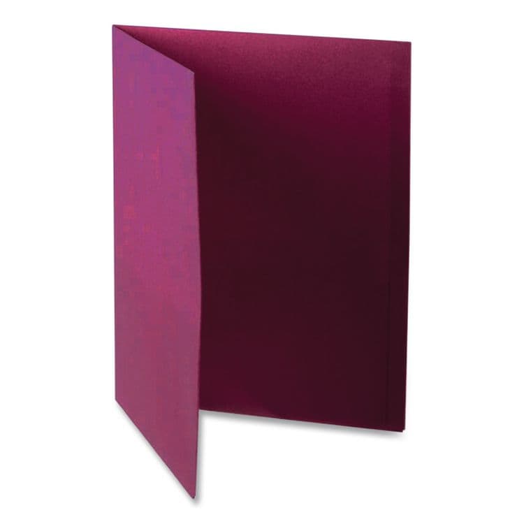 TOPS BUSINESS FORMS Twin-Pocket Folder with Prong Fasteners, Accommodates (135) 11 x 8.5 Sheets, Burgundy, 25/Box (OXF57757) thumbnail 3